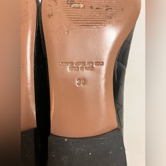 NAPOLEONI Italian all leather croc embossed flats - Picture 4 of 6